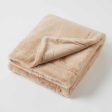 Pilbeam Living Muse Faux Fur Super Soft Baby Blanket-Caramel For Sale