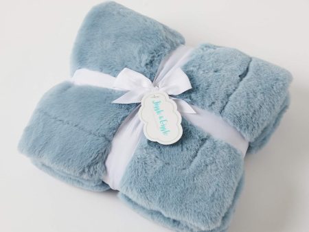 Pilbeam Living Muse Faux Fur Super Soft Baby Blanket-Cottage Blue Sale