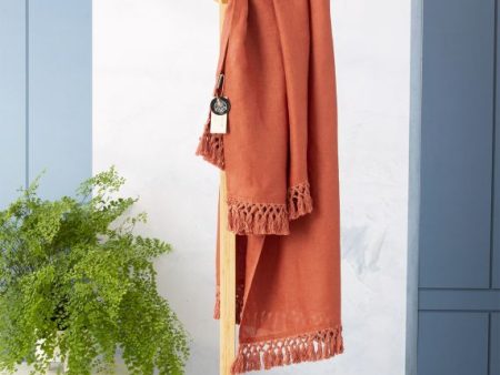 Cavallo Stone Washed 100% Linen Throw - PAPRIKA By Renee Taylor Online Sale