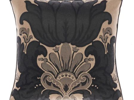 Dionisia Black Filled Cushion 48 x 48cm by GRACE Linen House Fashion