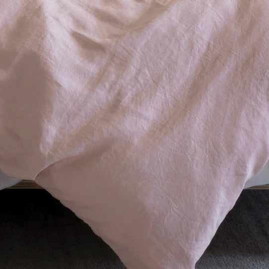 Nimes Rose PInk Linen QUILT COVER SET  by Linen House Online now