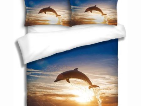 Dolphin Sunset Quilt Cover Set by Georges Fine Linen Cheap