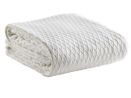 Gosford White Cotton Blanket by Bianca Hot on Sale