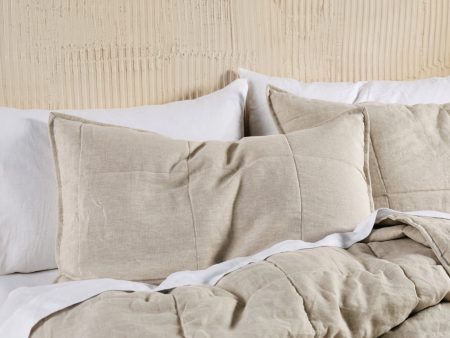 Nimes Natural Linen Pillowsham Pair by Linen House For Sale