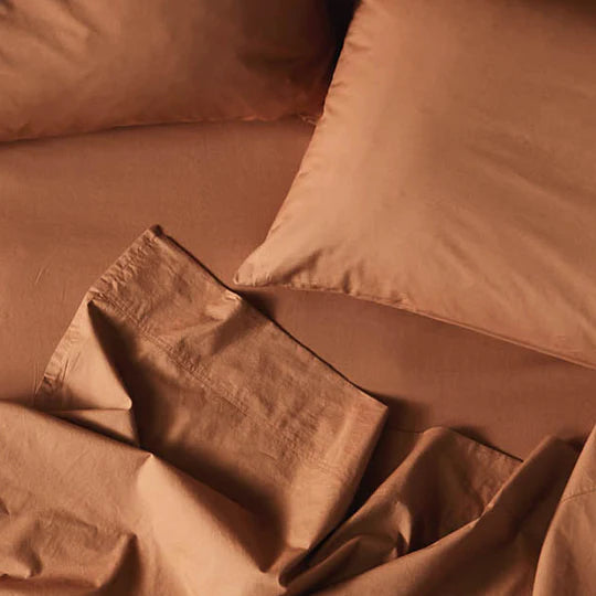 Terra Organic Cotton PECAN Mega Sheet Set by Linen House Online