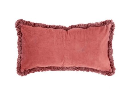 Bambury Clay Velvet Feather Filled Cushion by Bambury Online Sale