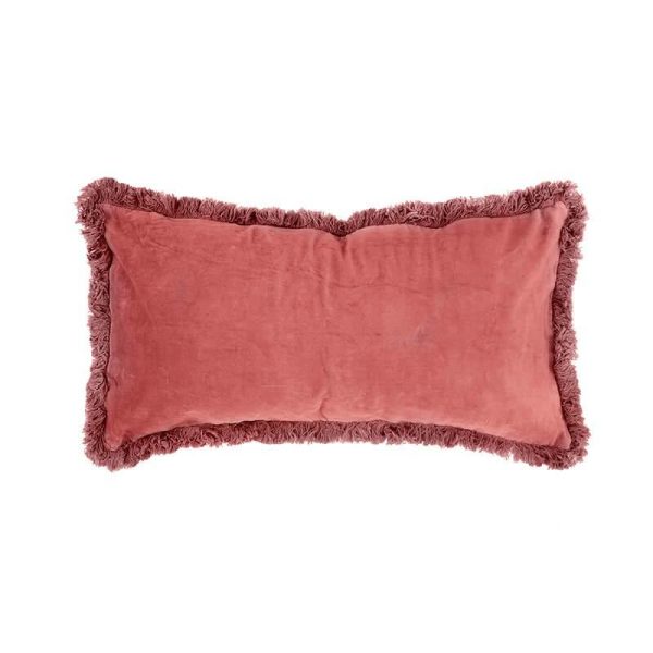 Bambury Clay Velvet Feather Filled Cushion by Bambury Online Sale