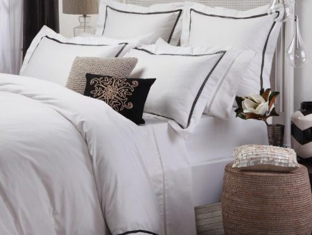 Chiara Black Quilt Cover Set by Davinci on Sale