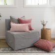 Bambury Clay Velvet Feather Filled Cushion by Bambury Online Sale