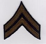 Corporal sew on cloth insignia Chevron, wool on Sale