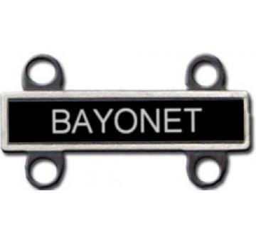 Bayonet Qualification Bar in Silver Oxidize Fashion