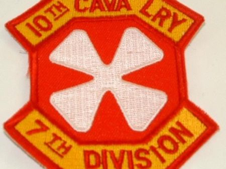 10th Cavalry 8th Army Regiment, Patch, Cut edge For Cheap