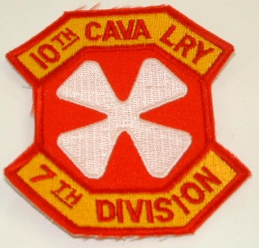 10th Cavalry 8th Army Regiment, Patch, Cut edge For Cheap