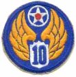 10th Air Force, Patch, Authentic WWII Repro Cut Edge Online