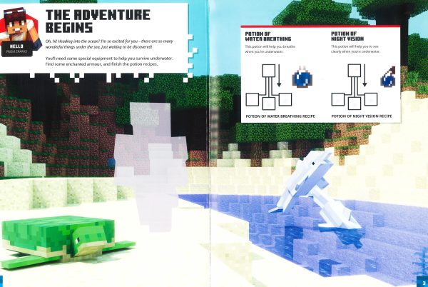 Minecraft Aquatic Adventure Sticker Book For Cheap